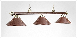 Photo de la lampe de billard B54-LTHR-BRN
