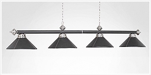 Photo de la lampe de billard B78-LTHR-BLK