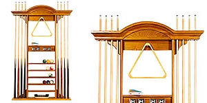 Photo de la lampe de billard Support de baguette de billard mural